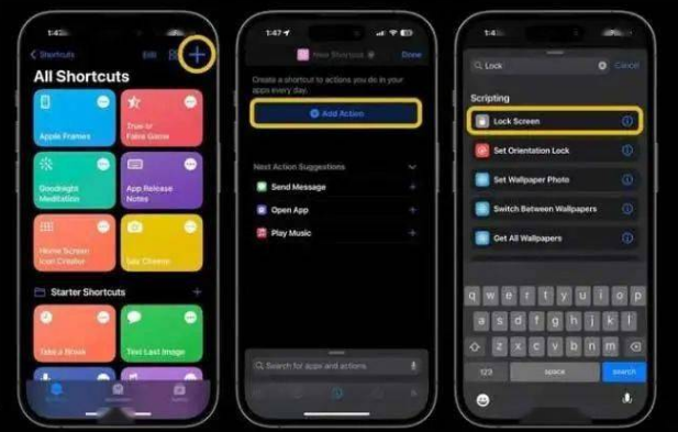 松山苹果14锁屏维修店分享iPhone14升级iOS16.4后如何创建锁屏快捷方式 