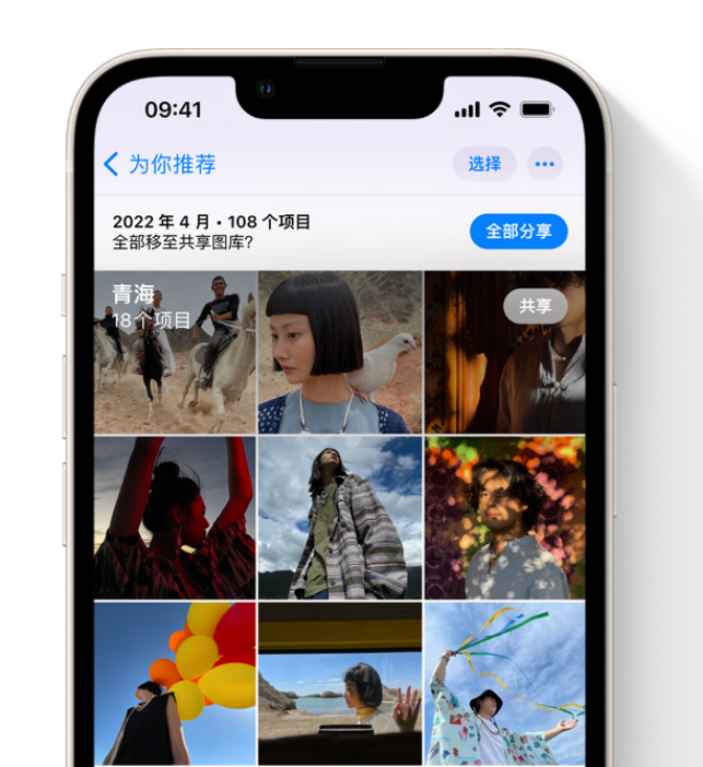 松山苹果维修网点分享在 iPhone 上使用共享图库 